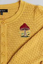 Load image into Gallery viewer, Embroidered Mushroom Knit Sweater Cardigan #YEMC