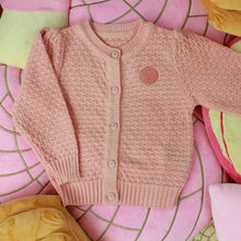 Load image into Gallery viewer, Copy of Girl&#39;s Pink &quot;Pan Dulce&quot; Knit Sweater Cardigan #E-GPCV