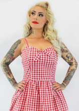 Load image into Gallery viewer, Red Gingham Dress With Adjustable Straps XS-3XL