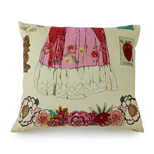 Load image into Gallery viewer, Frida Throw Pillow Cover Tan 18.5 x 16 in. #FCT