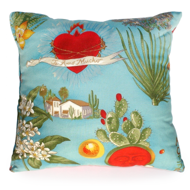 Frida Kahlo Art Mexican Novelty throw Pillow 12x12in. #P210