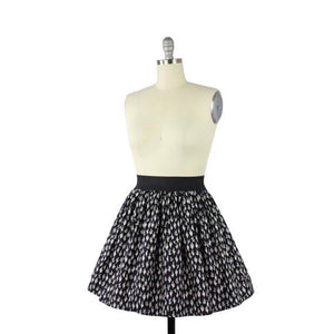 Cute Cacti A-line Pleated Skirt In Black