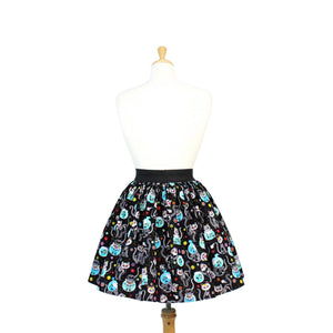Day of the Dead Kitty Pleated Skirt #PS-C332