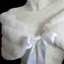 Load image into Gallery viewer, White  FAUX Mink  Wrap Shawl #SH601