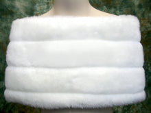Load image into Gallery viewer, White  FAUX Mink  Wrap Shawl #SH601
