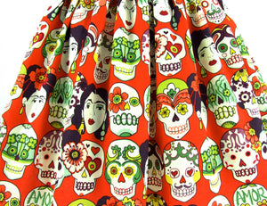 Frida Day of the Dead Skulls Skirt #S-AP853