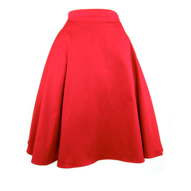 Rockabilly Red Full  Circle  Skirt #FS-R536