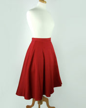 Load image into Gallery viewer, Rockabilly Red Full  Circle  Skirt #FS-R536