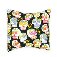 Load image into Gallery viewer, Sugar Skulls Day of the Dead  Pillow Cover  18 x 18 #P240