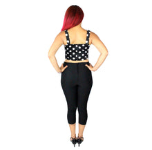 Load image into Gallery viewer, Black High Waisted Capri Pants #CP-B511
