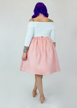 Load image into Gallery viewer, Salmon Pink Pleated Circle Skirt