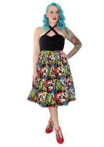 Pleated Circle Skirt - Hollywood Monster