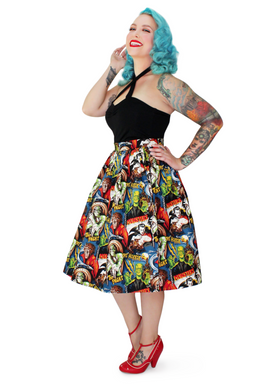 Pleated Circle Skirt - Hollywood Monster