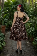 Load image into Gallery viewer, Leopard Print Vintage Inspired 1950s Strap Swing Dress