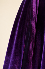 Load image into Gallery viewer, Purple Velvet Vintage Inspired 1950s Strap Swing Dress