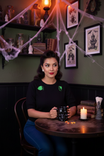 Load image into Gallery viewer, Frankenstein and Bride Black Knit Top