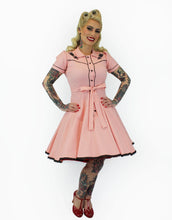 Load image into Gallery viewer, Pink Black Rose Vintage Rockabilly Western Country Women Dress #E-PRWD