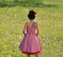 Load image into Gallery viewer, Red Gingham Dress Full Circle Skirt  XS-3XL