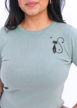Load image into Gallery viewer, Embroidered Pastel Blue Cat Knit Blouse