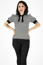 Load image into Gallery viewer, Tie-Neck Blouse Lolita - Striped XS-3XL #STNT