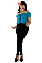 Load image into Gallery viewer, Off The Shoulder Teal Top XS-3X #OTT