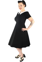 Load image into Gallery viewer, Wednesday Addams Circle Dress/ Pointy Collar #WED-02