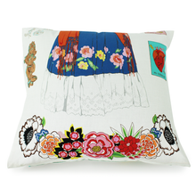 Load image into Gallery viewer, Frida Throw Pillow Cover White 18.5 x 16 in. #FCW