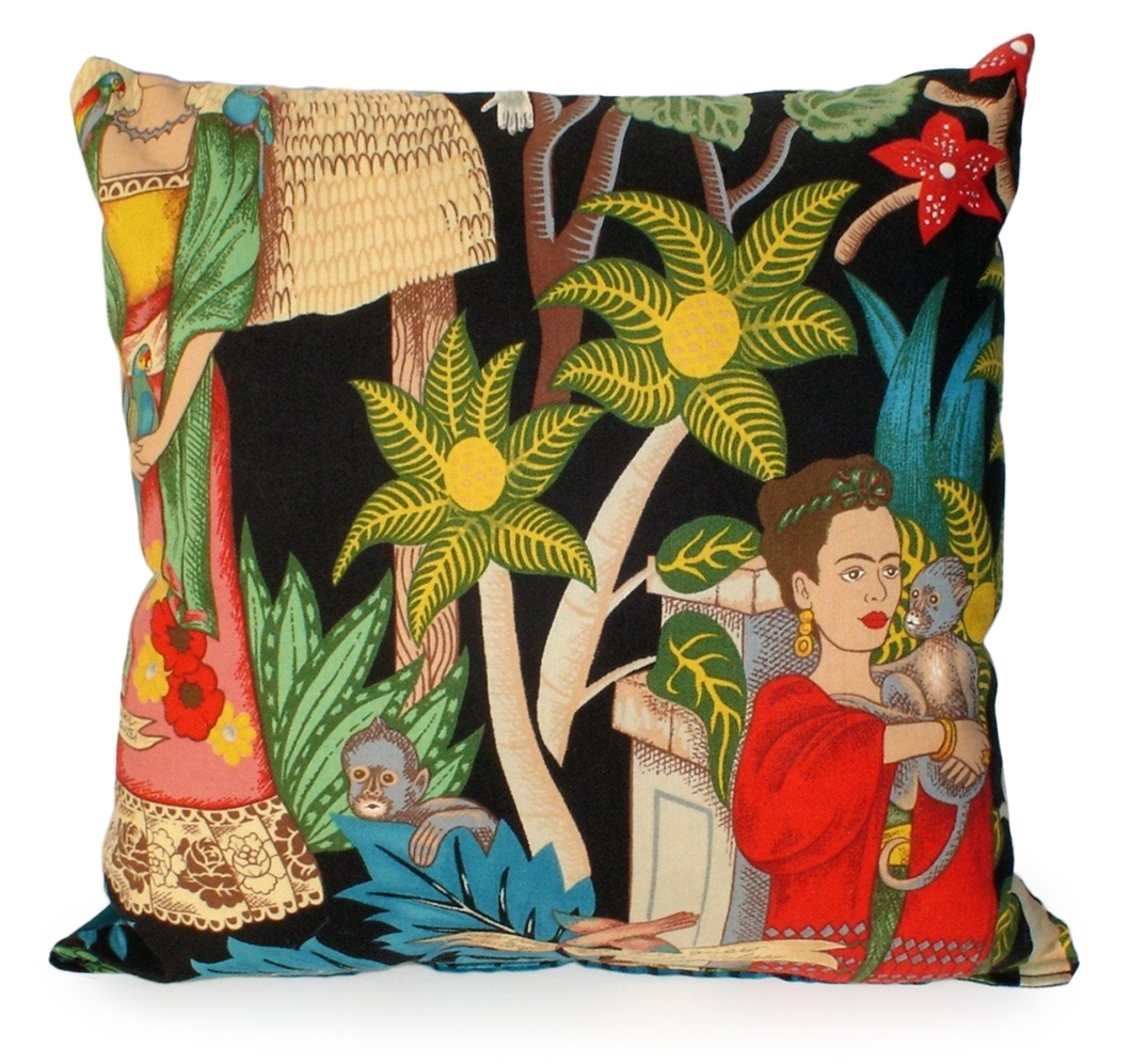Frida's Garden Art Mexican Novelty Throw Pillow 12