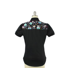 Load image into Gallery viewer, Rockabilly Kitty Kat Top With Snaps XS-4XL #KS-103