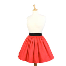 Load image into Gallery viewer, Solid Coral Red A-line Pleated Skirt #S-AP645