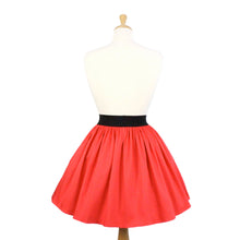 Load image into Gallery viewer, Solid Coral Red A-line Pleated Skirt #S-AP645