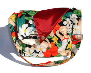 Hawaiian pinup girls messenger bag #MB505