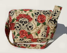 Load image into Gallery viewer, Skulls and Roses Messenger Bag #MB506