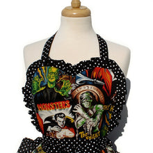 Load image into Gallery viewer, Retro Horror Movie Hollywood Monsters Vintage Inspired Apron 