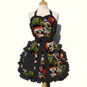 Retro Horror Movie Hollywood Monsters Vintage Inspired Apron 