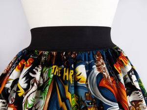 Pinup Hollywood Monsters A-line pleated Skirt #S-AP712