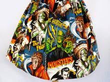 Load image into Gallery viewer, Pinup Hollywood Monsters A-line pleated Skirt #S-AP712