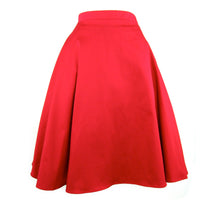 Load image into Gallery viewer, Rockabilly Red Full  Circle  Skirt #FS-R536