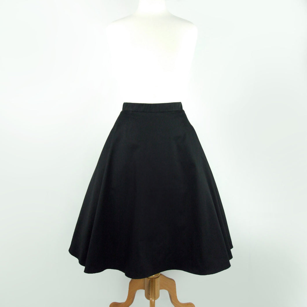 Circle skirt on mannequin, Pictured from the front 