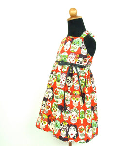 little girl's Frida and  Skulls Dress #GD-FK987