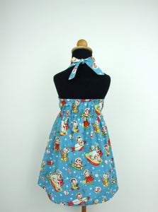 Vintage Inspired  Blue Spaceship Girl's Dress #GD-BS423