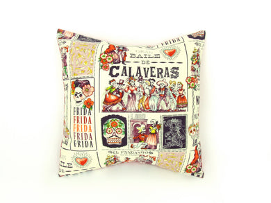 Day of the Dead Baile de Calaveras Pillow Cover  18 x 18 #P243