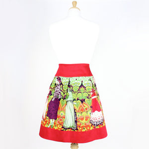 Red Frida Mexican Vintage Inspired Retro Skirt #S-RS236