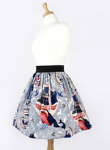 Load image into Gallery viewer, Sailor Jerry Rockabilly Nautical Pleated Skirt  #PS-J111
