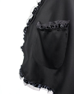 Pinup Lace And  Black Full Circle Vintage Inspired  Apron #A-SL301