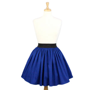 Electric Cobalt Blue A-line Pleated Skirt #S-AP644