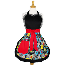 Load image into Gallery viewer, Cartas Marcadas Loteria Apron - Halloween Day of the Dead Apron