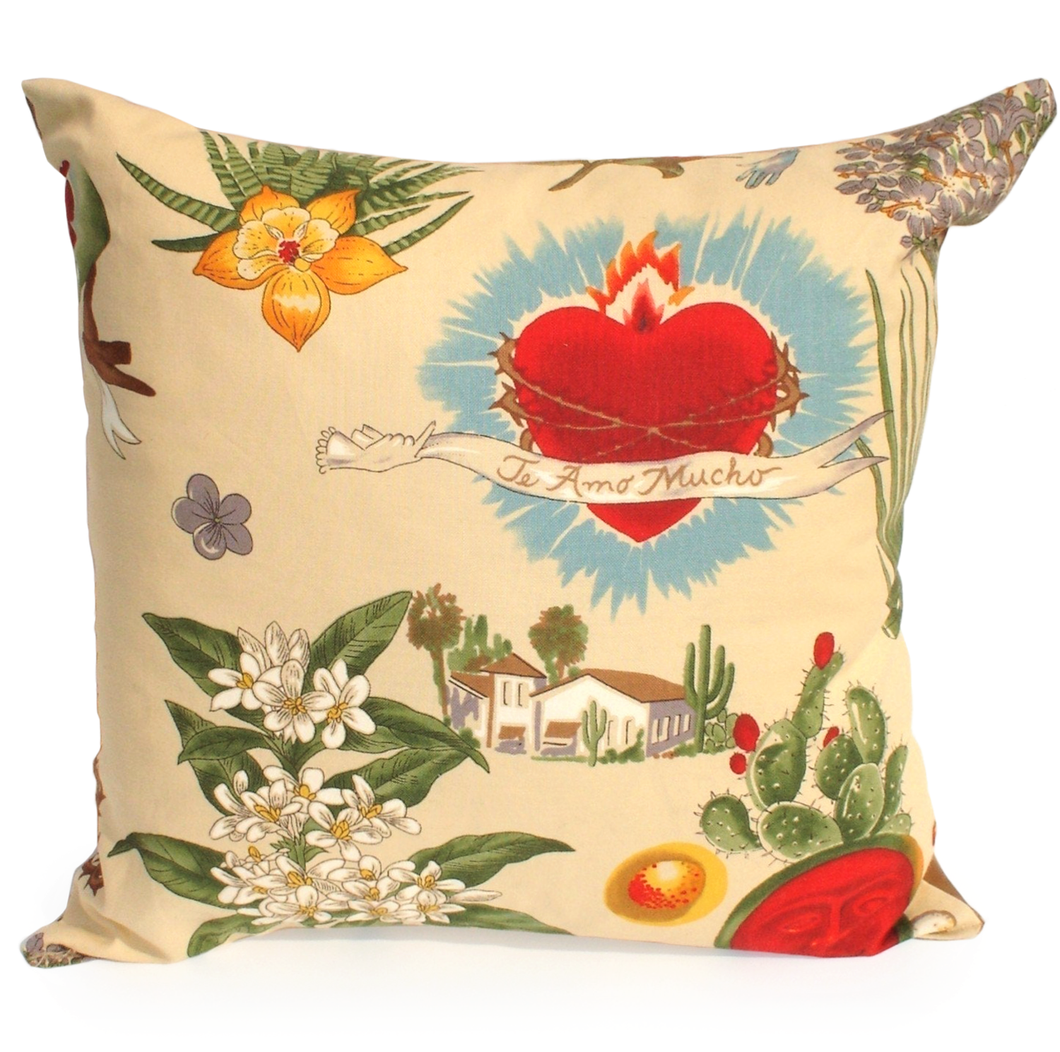 Frida  Art Mexican Novelty throw Pillow 12x12in. #P206